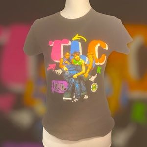 •Vintage TLC 1992 Unisex Cross Colours Black Graphic•